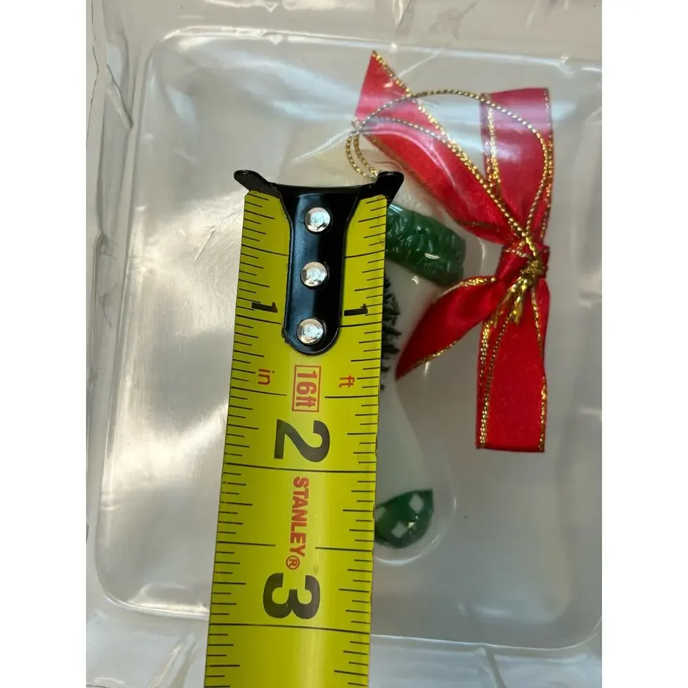 SPODE Ornament Cat in Stocking New in Box